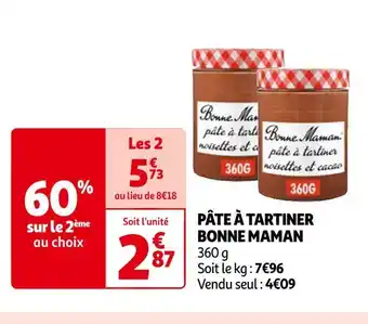 Auchan Bonne maman pâte à tartiner offre