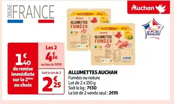 Auchan Auchan allumettes offre