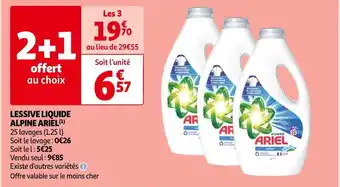 Auchan Ariel lessive liquide alpine(1) offre