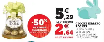 Super U Cloche Ferrero Rocher offre