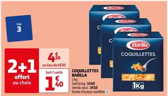 Auchan Supermarché Barilla coquillettes offre