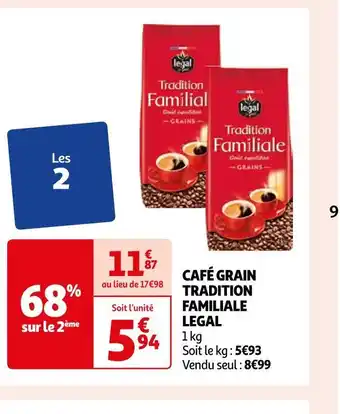 Auchan Supermarché Legal café grain tradition familiale offre