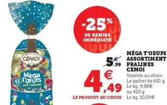 Super U Méga T'oeufs Assortiment offre