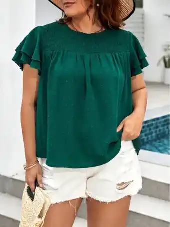 SheIn Emery rose blouse manches papillon offre