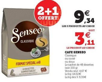 Super U Cafe Senseo offre