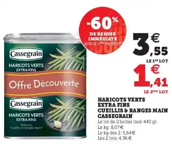 Super U Haricots Verts Extra Fins offre