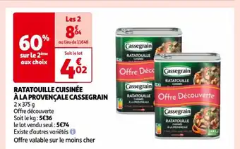 Auchan RATATOUILLE CUISINÉE À LA PROVENÇALE CASSEGRAIN offre
