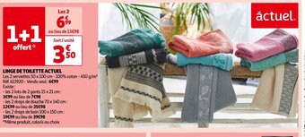 Auchan LINGE DE TOILETTE ACTUEL offre