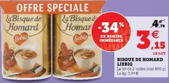 Super U Bisque De Homard Liebig offre