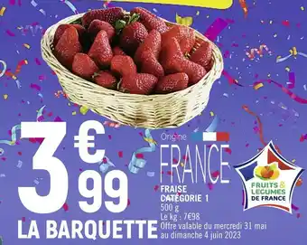 Fraise catégorie 1