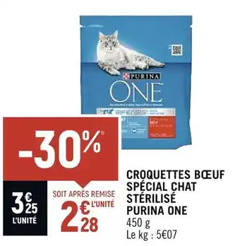 Purina one croquettes bĆuf spĂ©cial chat stĂ©rilisĂ©