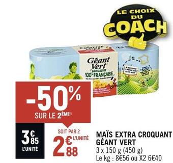 Géant vert maïs extra croquant