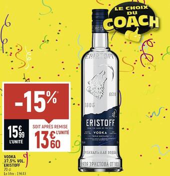 Spar Eristoff vodka 37,5% vol. offre