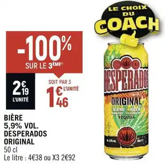 Spar Desperados bière 5,9% vol. original offre