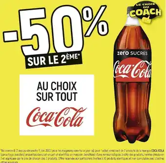 Petit Casino Coca-cola -50% sur le 2ème au choix sur tout coca-cola offre