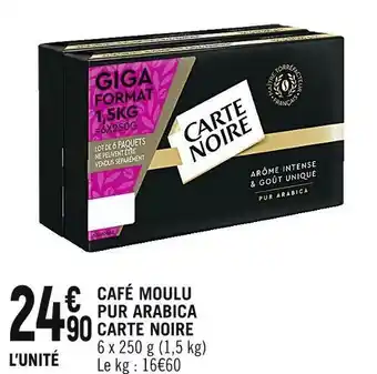 Spar Carte noire café moulu pur arabica offre