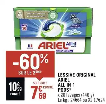 Spar Ariel lessive original all in 1 pods* offre