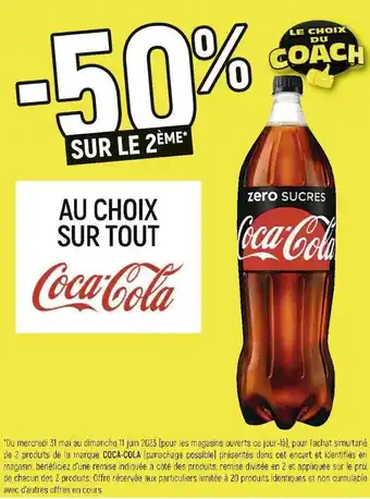 Petit Casino Coca-cola -50% sur le 2ème au choix sur tout coca-cola offre