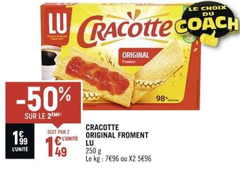 Spar Lu cracotte original froment offre
