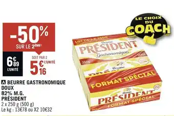 Président beurre gastronomique doux 82% m.g.