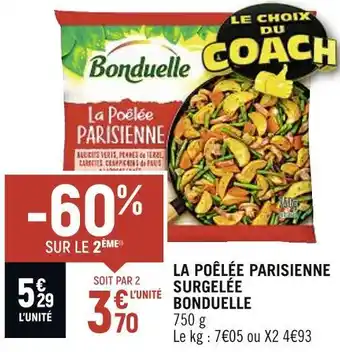 Spar Bonduelle la poêlée parisienne surgelée offre