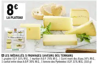 Spar Saveurs des terroirs les médaillés 5 fromages offre