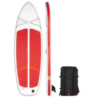 Decathlon Stand up paddle gonflable debutant compact l blanc - rouge offre