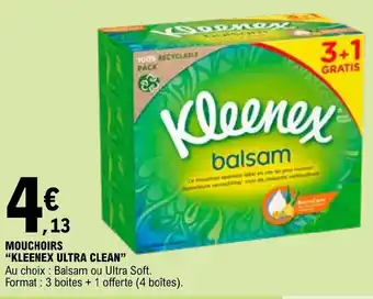 E.Leclerc MOUCHOIRS "KLEENEX ULTRA CLEAN" offre