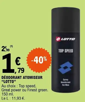 E.Leclerc DÉODORANT ATOMISEUR "LOTTO" offre