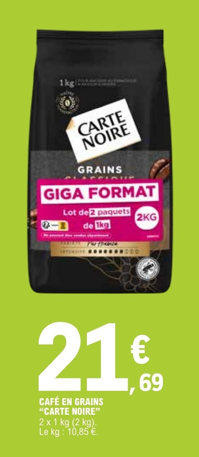 E.Leclerc CAFÉ EN GRAINS "CARTE NOIRE" offre