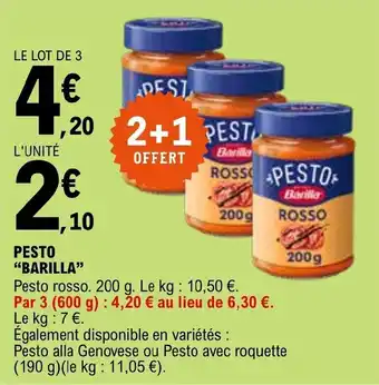 E.Leclerc PESTO "BARILLA" offre