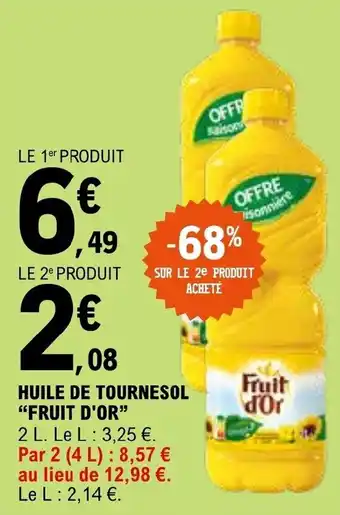 HUILE DE TOURNESOL "FRUIT D'OR"