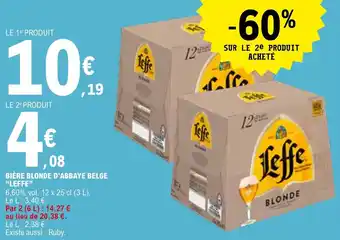E.Leclerc BIÈRE BLONDE D'ABBAYE BELGE "LEFFE" offre