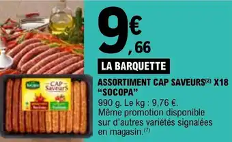 E.Leclerc ASSORTIMENT CAP SAVEURS(²) X18 "SOCOPA" offre