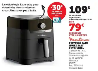 Super U FRITEUSE SANS HUILE EASY FRY & GRILL offre