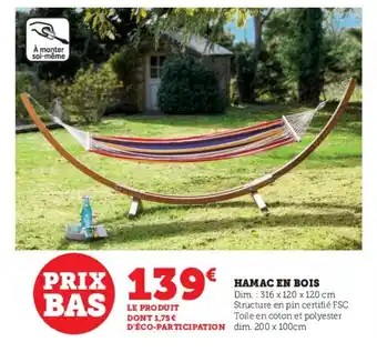 Super U HAMAC EN BOIS offre