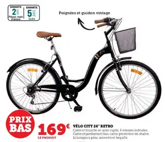 Super U VÉLO CITY 26" RETRO offre