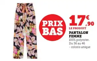 Super U PANTALON FEMME offre