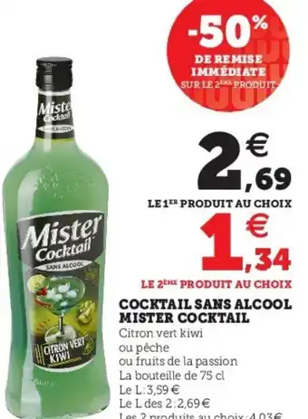 Super U Cocktail Sans Alcool offre