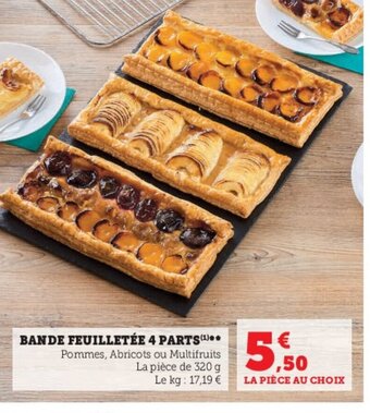 Super U BANDE FEUILLETÉE 4 PARTS (¹)** offre