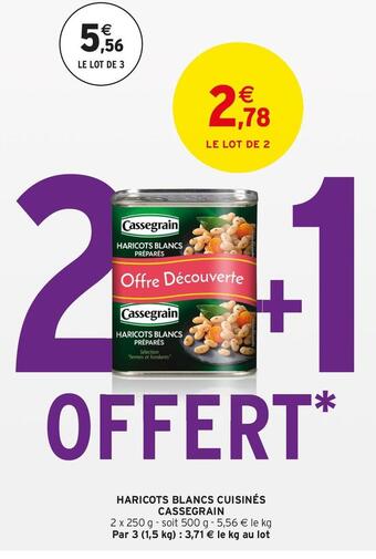Intermarché HARICOTS BLANCS CUISINÉS offre