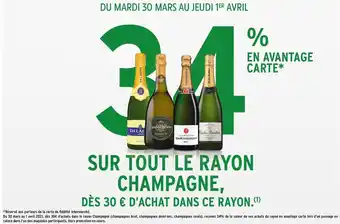 Intermarché Bon Plan sur tout le rayon champagne offre