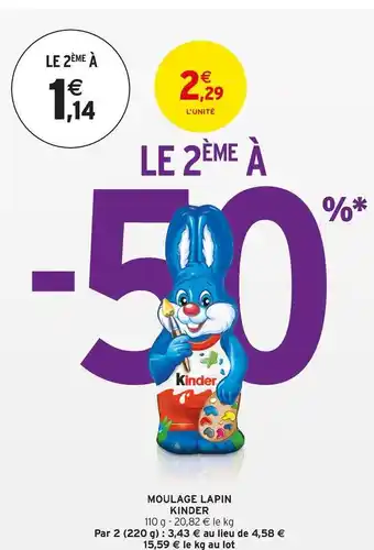 Intermarché MOULAGE LAPIN offre