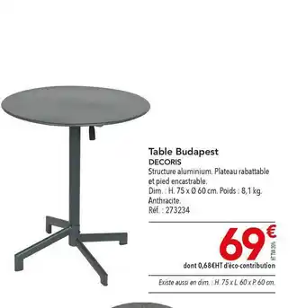 Table Budapest Decoris