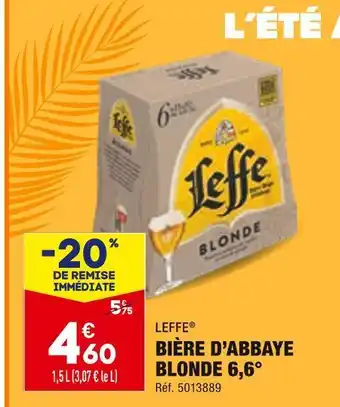 ALDI Leffe bière d’abbaye blonde 6,6° offre
