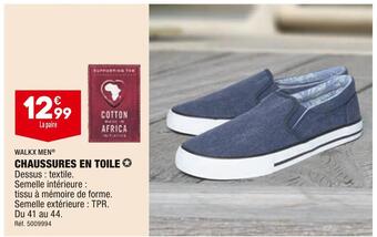 ALDI Walkx men chaussures en toile offre