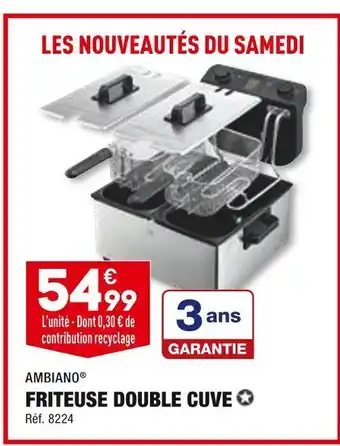 ALDI Ambiano friteuse double cuve offre