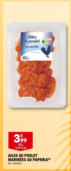 ALDI Ailes de poulet marinées au paprika offre