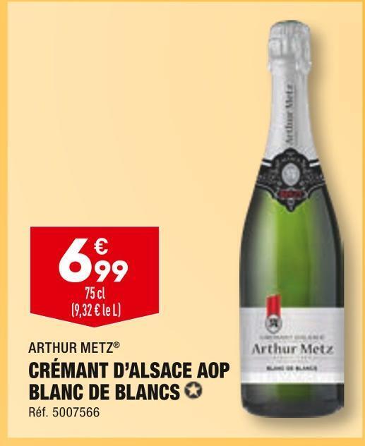 ALDI Arthur metz crémant d’alsace aop blanc de blancs offre