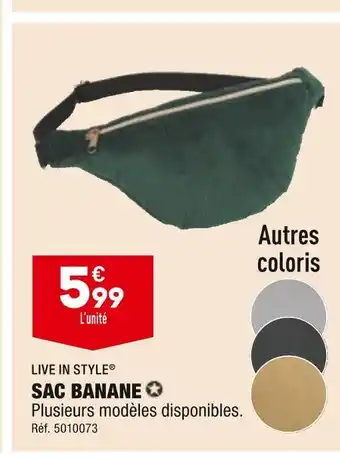 ALDI Live in style sac banane offre